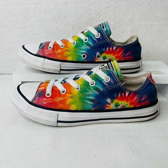 Converse Unisex Kids Tie Dye CTAS OX Multicolor Lace Up Sneaker Shoes Size US 2 - Picture 1 of 7